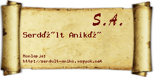 Serdült Anikó névjegykártya