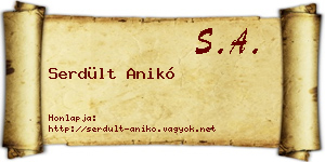 Serdült Anikó névjegykártya
